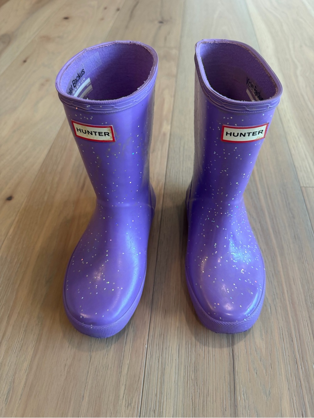 Hunter Kids Purple Glitter Rain Boots